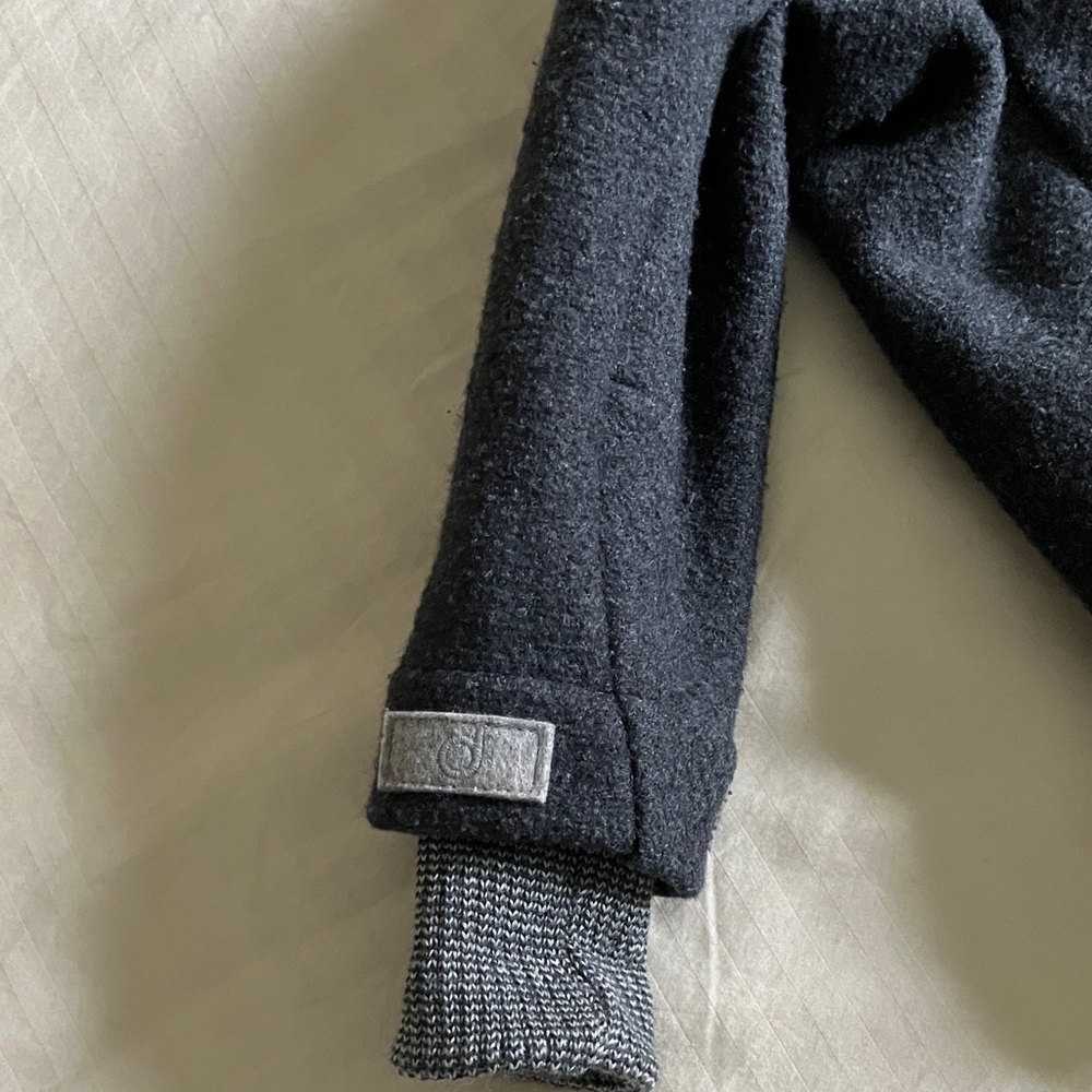 Kids Charcoal 100% Virgin Wool Disana Hooded Jacket - Picture 14 of 14